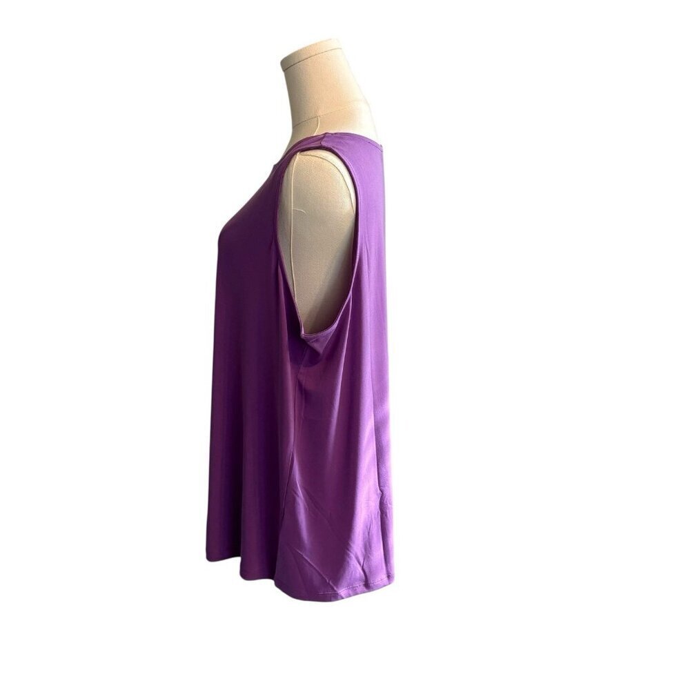 Susan Graver Women's XL Violet Purple Modern Essentials Sleeveless Stretchy Top - Picture 3 of 7